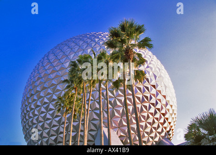 Spaceship Earth in Epcot Center at Walt Disney World in Lake Buena Vista Florida USA Stock Photo