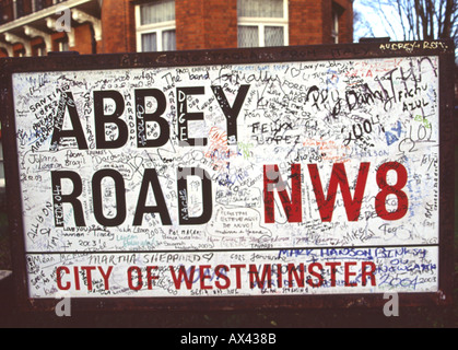 Street sign at Abbey Road Studios London Stock Photo