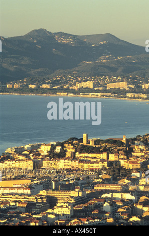 Cannes Le Suquet from above and the Esterel mountain Alpes-MAritimes 06 cote d'azur French Riviera Paca France Europe Stock Photo