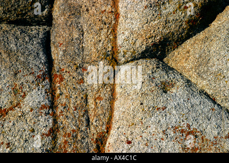 Rock detail in the Alabama Hills near Lone Pine California Stock Photo