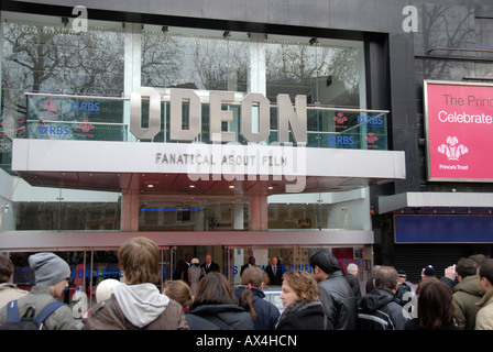 Fans outside film premiere at the Odeon Leicester Square London Stock Photo