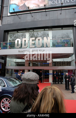 Fans outside film premiere at the Odeon Leicester Square London Stock Photo