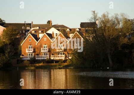 The view across Diss mere late afternoon Stock Photo