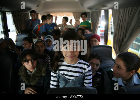 Jordanian school bus Amman Jordan Stock Photo - Alamy