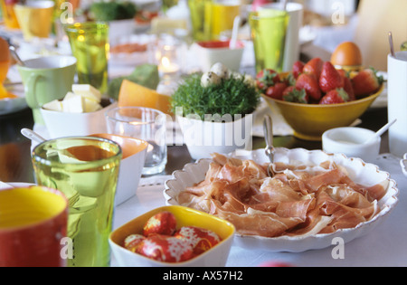 Easter table setting, close-up Stock Photo