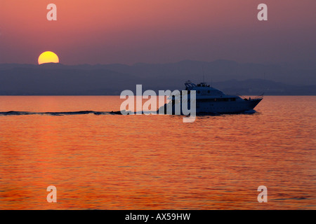 Sunset over the Red Sea, Egypt Stock Photo