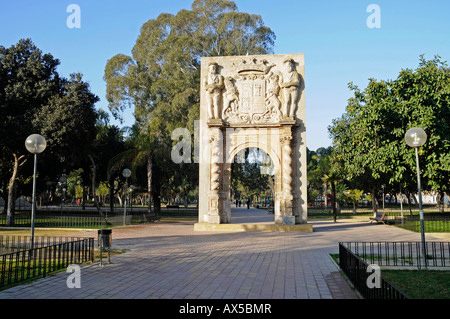 Archway, Malecon Gardens, city park in Murcia, Spain, Europe Stock Photo