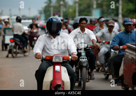 Rush hours Phnom Penh Cambodia Asia Stock Photo