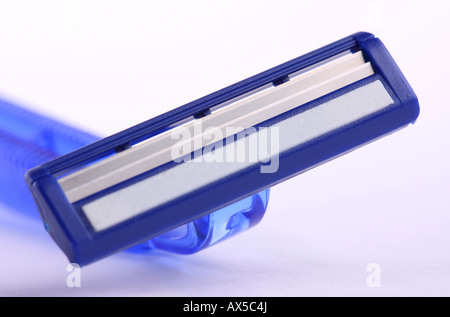 Disposable blue shaver Stock Photo