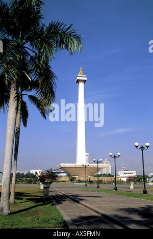 National Monument in Merdeka Square Jakarta Indonesia Stock Photo