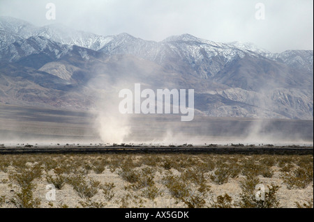 Desert winds, dust devils, Death Valley National Park, California, USA, North America Stock Photo