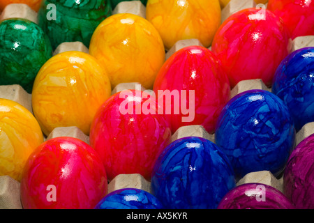 Easter eggs painted in a factory, Bavaria, Germany, Europe Stock Photo