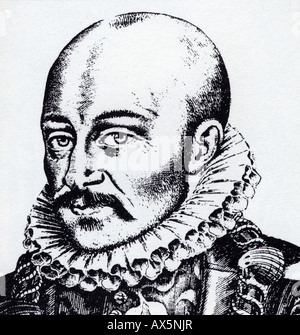 MICHEL EYQUEM DE MONTAIGNE French essayist 1533-92 Stock Photo