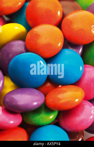 Colored chocolate candies, close-up, full frame Stock Photo