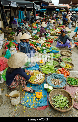 Farmers market in Hoi An, Vietnam Stock Photo