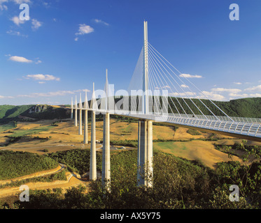 FRANCE  MIDI-PYRENEES LE VIADUC DE MILLAU Stock Photo