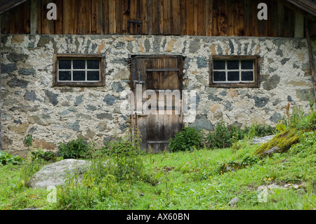 Detail, alpine cabin on the Stieralm (Stier alpine pasture), Aschau, North Tirol, Austria, Europe Stock Photo