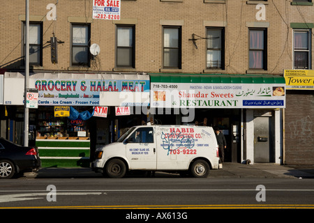 Bangladeshi neighborhood in the Kensington section of Brooklyn, New York Stock Photo