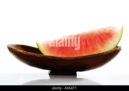 Sliced watermelon in bowl, close-up Stock Photo