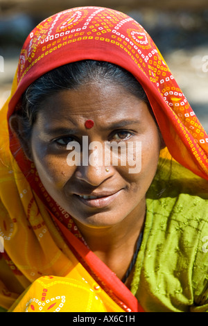 Portrait of a Hindu Woman in Cochin India Stock Photo