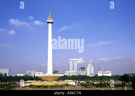 National Monument in Merdeka Square Jakarta Indonesia Stock Photo