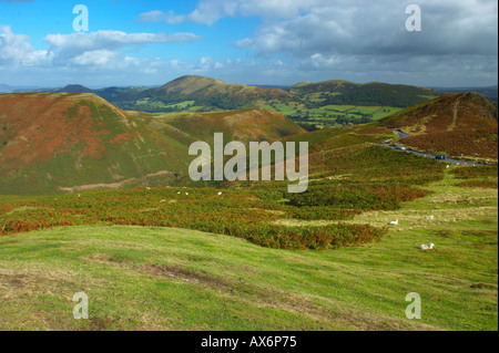 England, Shropshire, The Long Mynd.  View from the Long Mynd looking across the plateau. Stock Photo
