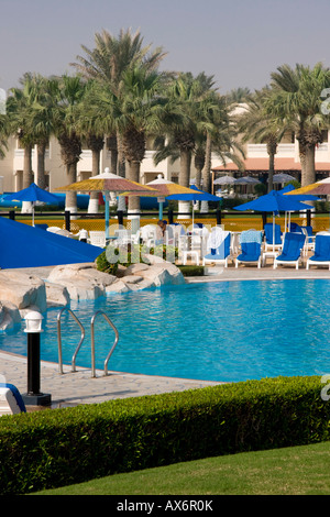 Swimming pool in tourist resort, Sealine Beach Resort, Mesaieed, Qatar Stock Photo