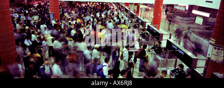 Lining up at the busiest border crossing in the world the Lo Wu border between Shenzhen Chian and Hong Kong Stock Photo