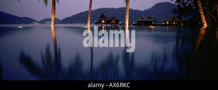 The Infinity swimming pool at the Pangkor Laut Resort one of the top resorts in all of Malaysia Stock Photo