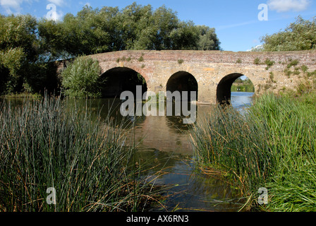 Old Bridge Avon River Pershore Worcestershire England Stock Photo