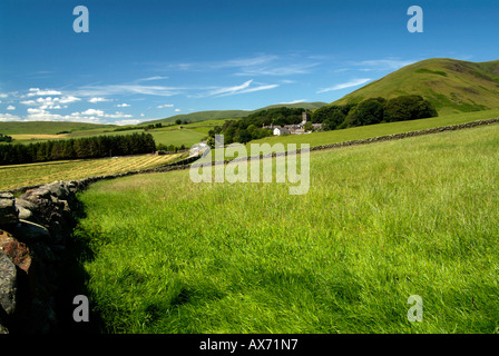 Village Nestling in Scottish Landscape Stock Photo