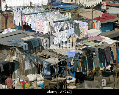 INDIA Dhobi ghat municipal laundry in Mumbai Photo Julio Etchart Stock Photo