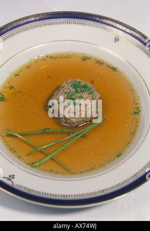 liver dumpling soup from the Viennese kitchen Stock Photo