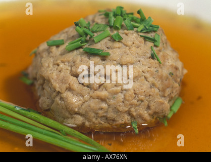 liver dumpling soup from the Viennese kitchen Stock Photo