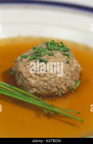 liver dumpling soup from the Viennese kitchen Stock Photo