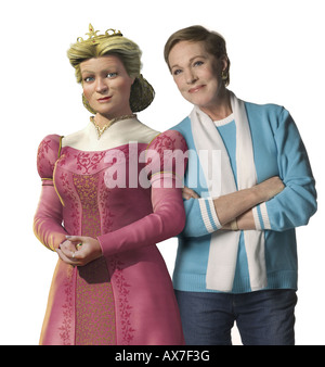 SHREK THE THIRD  2007 Dreamworks Animation/Paramount film with The Queen voiced by Julie Andrews Stock Photo