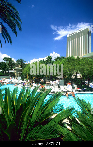 Pool at Mandalay Bay Hotel, Las Vegas, Nevada, USA Stock Photo