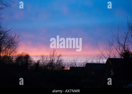 sunset color explosion Stock Photo - Alamy