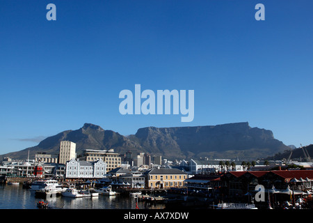 overlooking the cafes and restaurants at quay 5 v&a waterfront cape town western cape province south africa Stock Photo