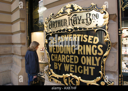 Manchester Market Street Kay Brothers Jeweller old sign Stock Photo