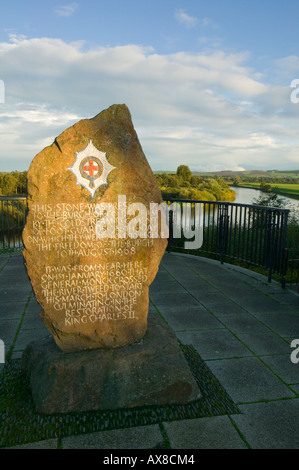 Memorial Stone to the Coldstream Guards at Coldstream, Scottish Borders, Scotland Stock Photo