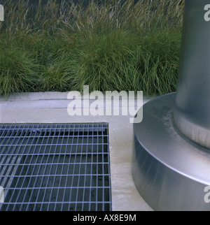 urban sidewalk vent Stock Photo