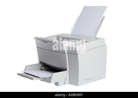 Office Printer cut out on white background Stock Photo