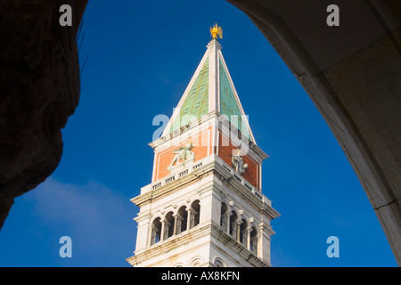 Campanile from Doges Palace St Marks Square Venice Italy Stock Photo