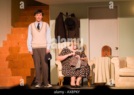 High school students perform Neil Simon s Brighton Beach Memoirs Stock Photo