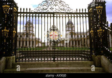 Gates to Greenwich old naval college Stock Photo