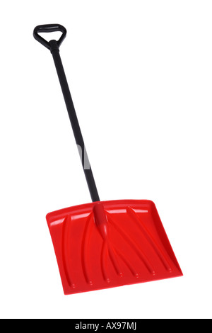 Snow Shovel cut out on white background Stock Photo