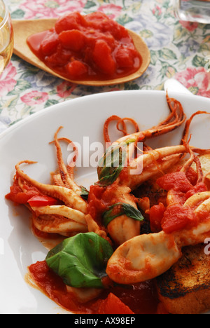 Stewed dormouse - Moscardini in umido - Veneto - Italian kitchen Stock Photo