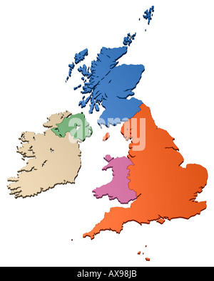 Great Britain Map Stock Photo