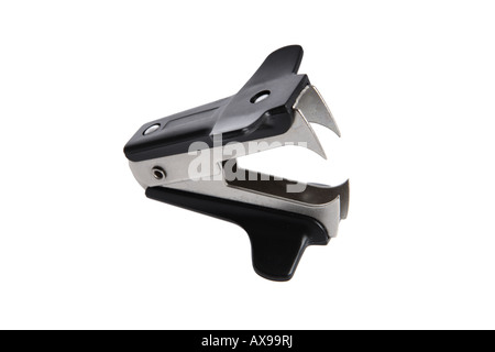 Staple remover cut out on white background Stock Photo